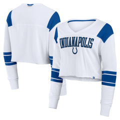 Indianapolis Colts Women's Stretch Cropped Fashion Long Sleeve T-Shirt | NFL Near me