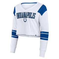 Indianapolis Colts Women's Stretch Cropped Fashion Long Sleeve T-Shirt | NFL Near me