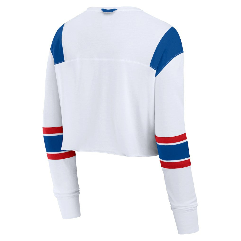 Buffalo Bills Women's Stretch Cropped Fashion Long Sleeve T-Shirt | NFL New