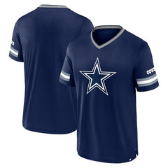 Dallas Cowboys Stripe Stacking V-Neck T-Shirt | NFL Outlet