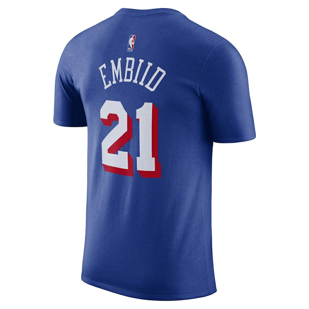 Royal Joel Embiid Philadelphia 76ers Name & Number T-Shirt | NBA