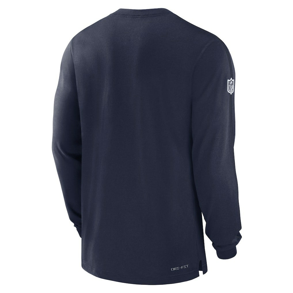 Dallas Cowboys 2024/25 Sideline Player Tri-Blend Performance Long Sleeve T-Shirt | NFL Sale