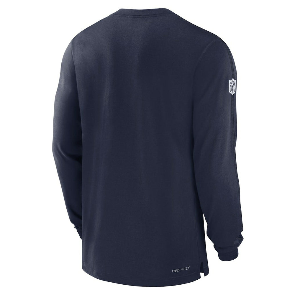 Dallas Cowboys 2024/25 Sideline Player Tri-Blend Performance Long Sleeve T-Shirt | NFL Sale