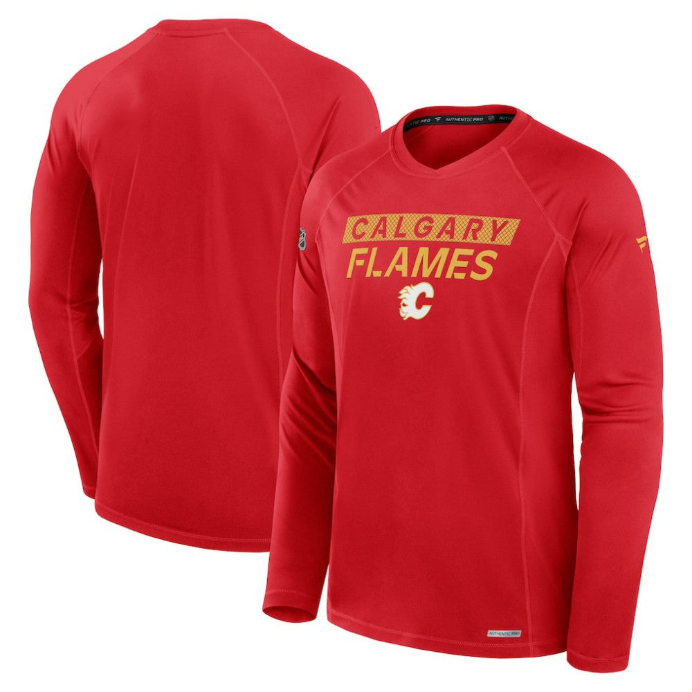 Calgary Flames Fanatics Authentic Pro Rink Tech Long Sleeve T-Shirt -  NHL T-shirts
