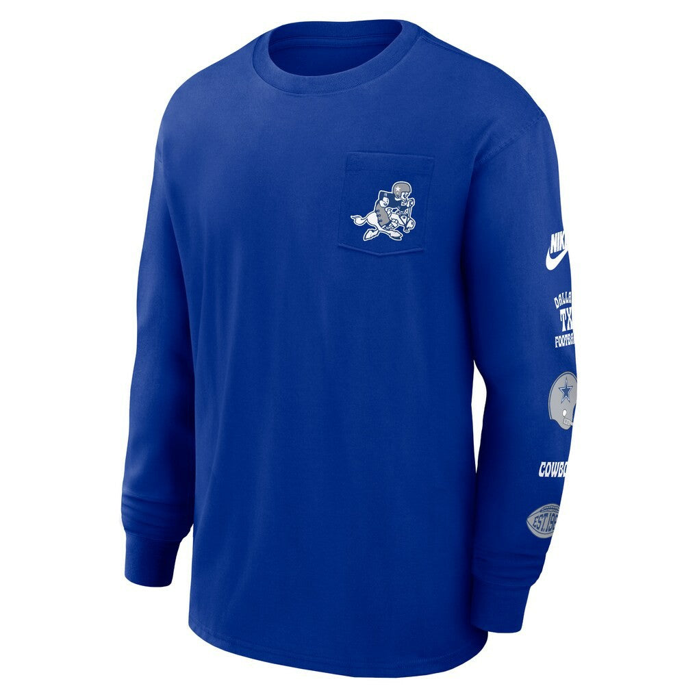 Dallas Cowboys Rewind Heavy Max90 Pocket Long Sleeve T-Shirt | NFL Outlet