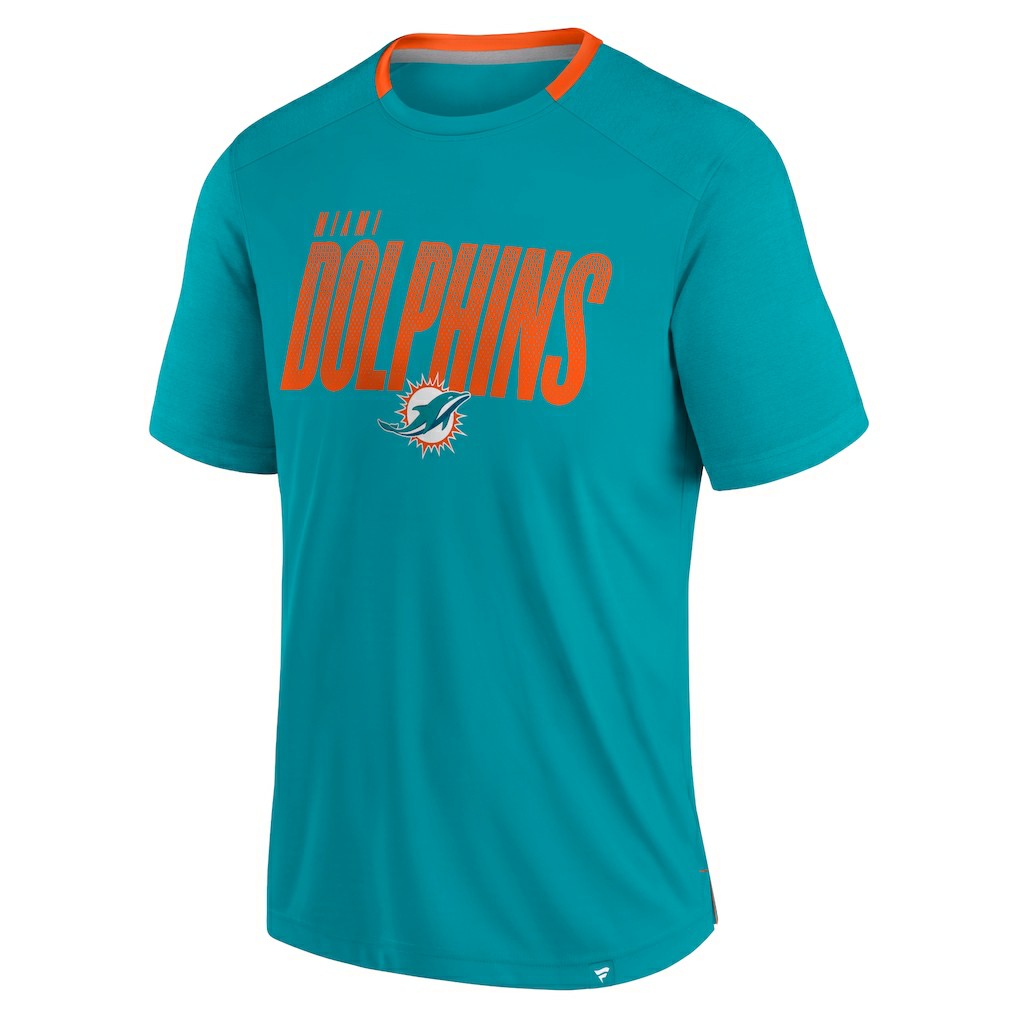 Miami Dolphins Defender Fade Slant T-Shirt | NFL Discount
