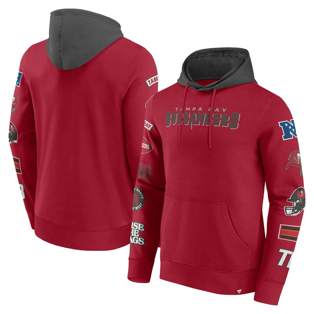 Tampa Bay Buccaneers Patched Out Pullover Hoodie | NFL Hot