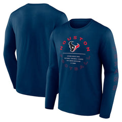Houston Texans Stat Sheet Long Sleeve T-Shirt | NFL Outlet