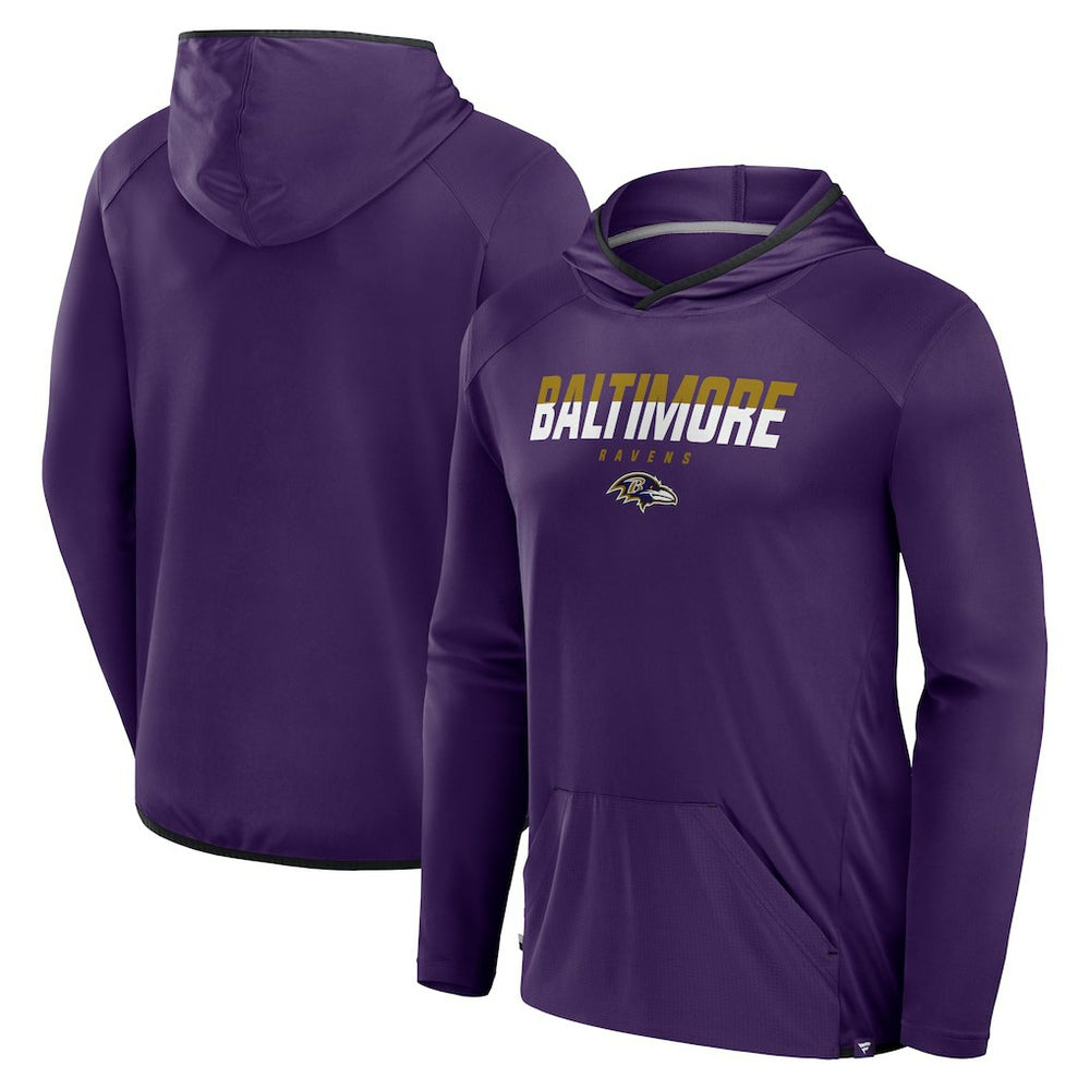 Baltimore Ravens Transitional Defender Hoodie Long Sleeve T-Shirt | NFL Discount