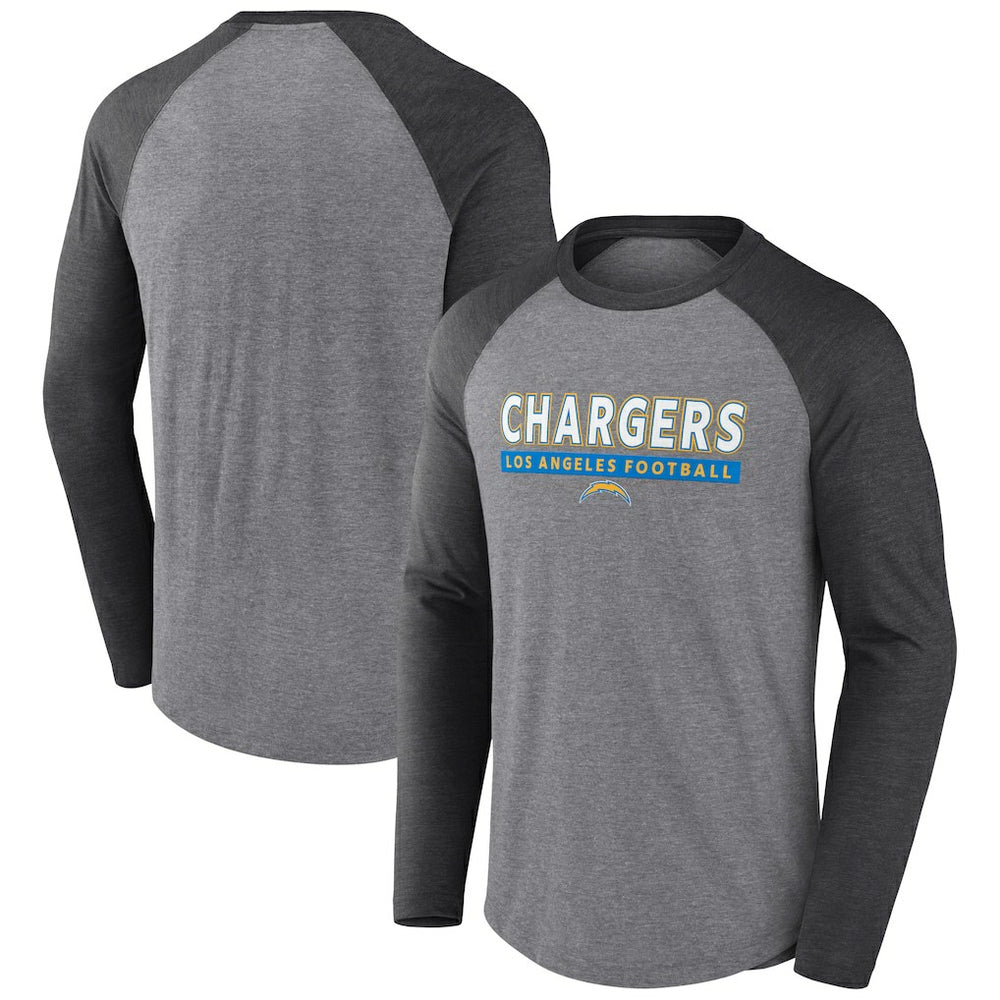 Los Angeles Chargers Tri-Blend Raglan Long Sleeve T-Shirt | NFL Discount