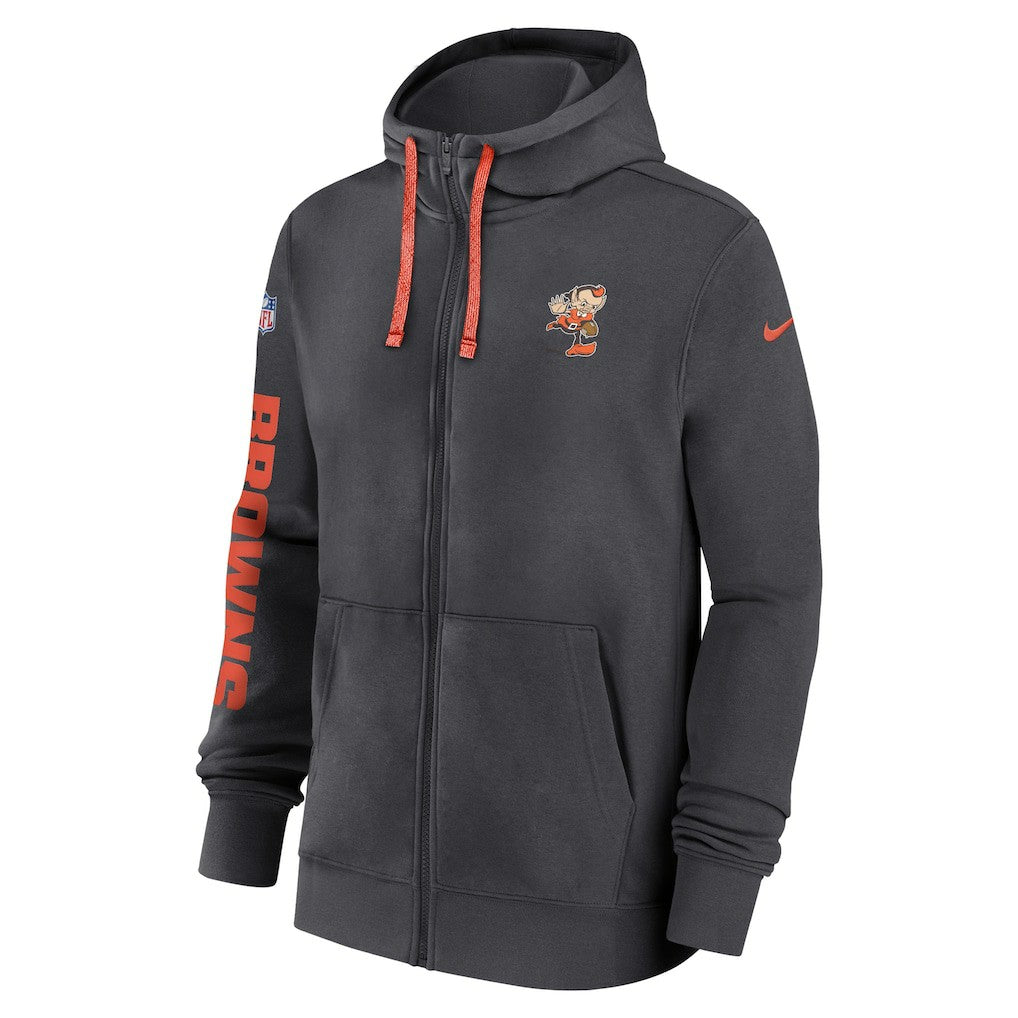 Cleveland Browns 2024 Sideline Club Full-Zip Hoodie | NFL Outlet