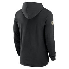 New Orleans Saints 2024/25 Sideline Performance Long Sleeve Hoodie T-Shirt | NFL Sale