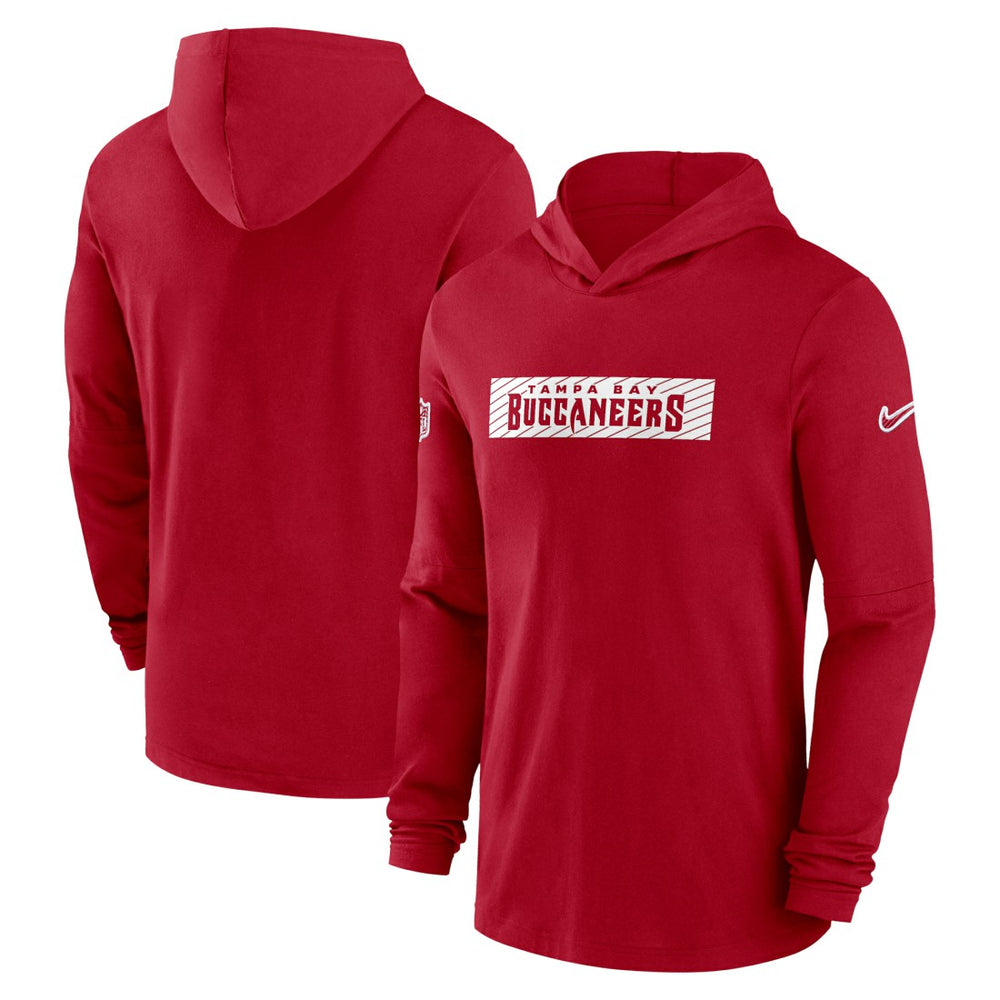 Tampa Bay Buccaneers 2024/25 Sideline Performance Long Sleeve Hoodie T-Shirt | NFL Hot