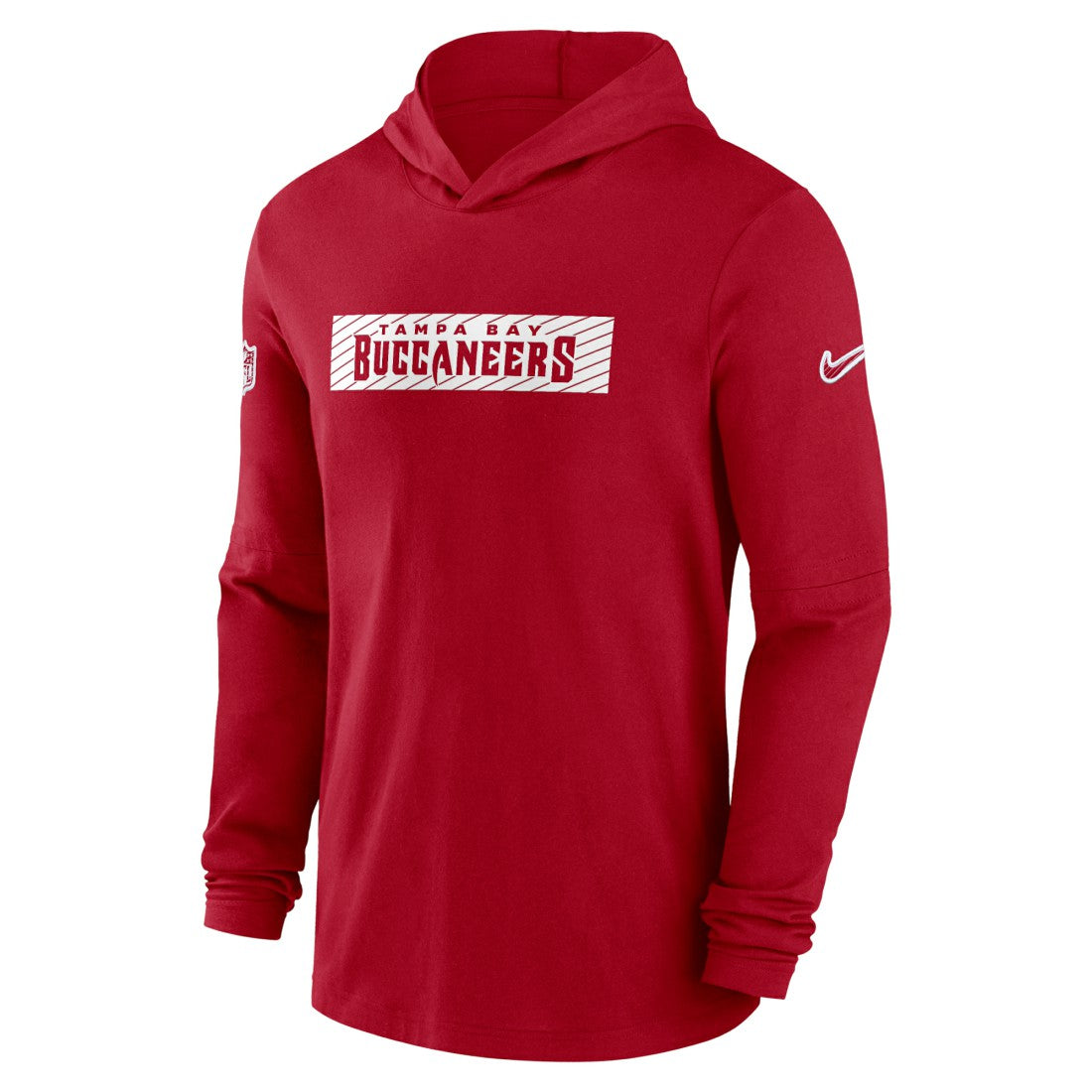 Tampa Bay Buccaneers 2024/25 Sideline Performance Long Sleeve Hoodie T-Shirt | NFL Hot