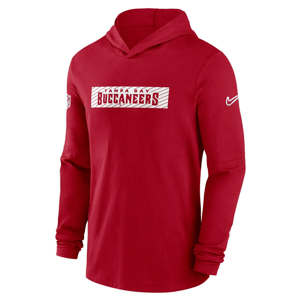 Tampa Bay Buccaneers 2024/25 Sideline Performance Long Sleeve Hoodie T-Shirt | NFL Hot