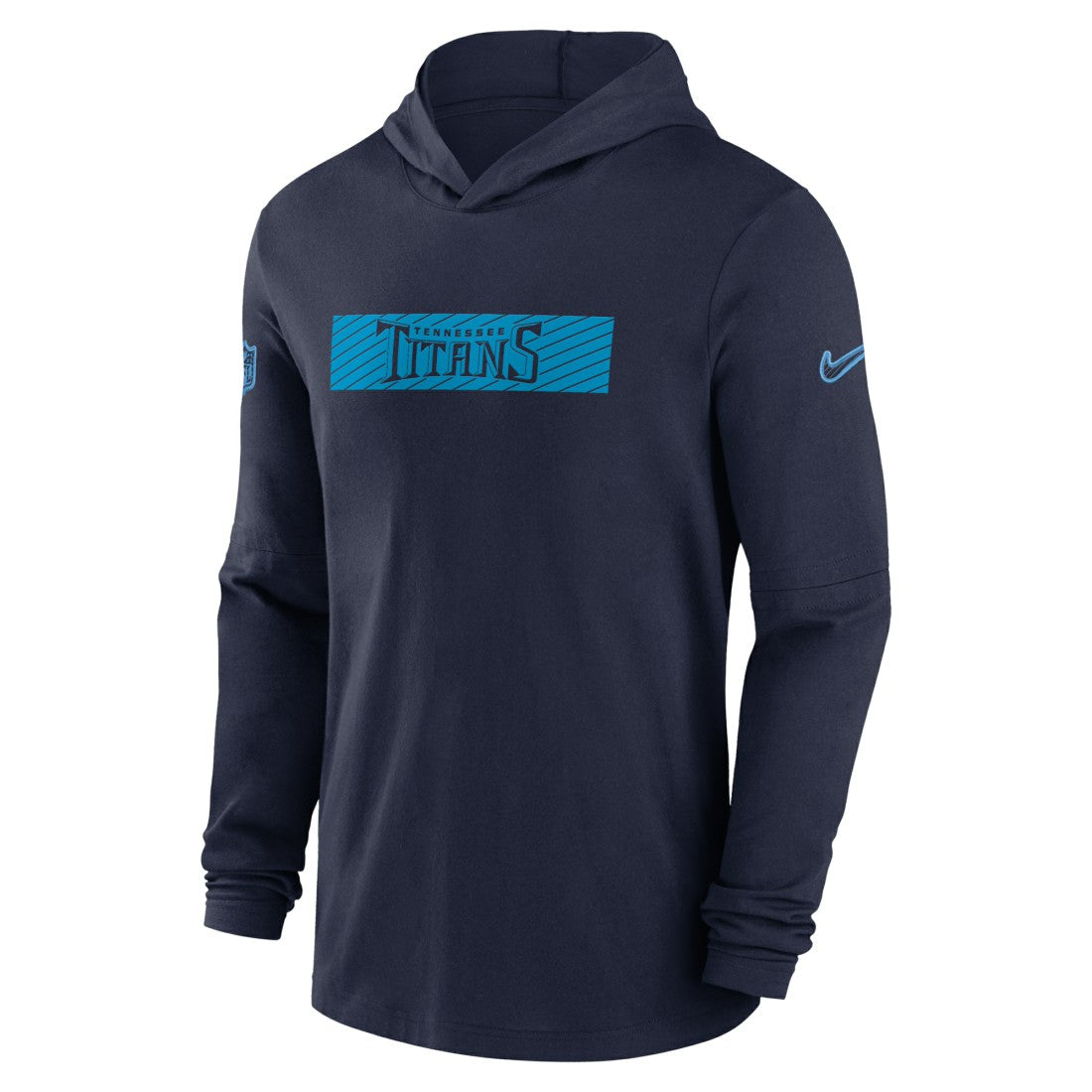 Tennessee Titans 2024/25 Sideline Performance Long Sleeve Hoodie T-Shirt | NFL Outlet