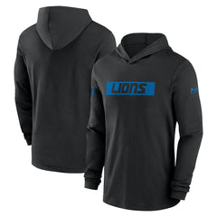 Detroit Lions 2024/25 Sideline Performance Long Sleeve Hoodie T-Shirt | NFL Sale