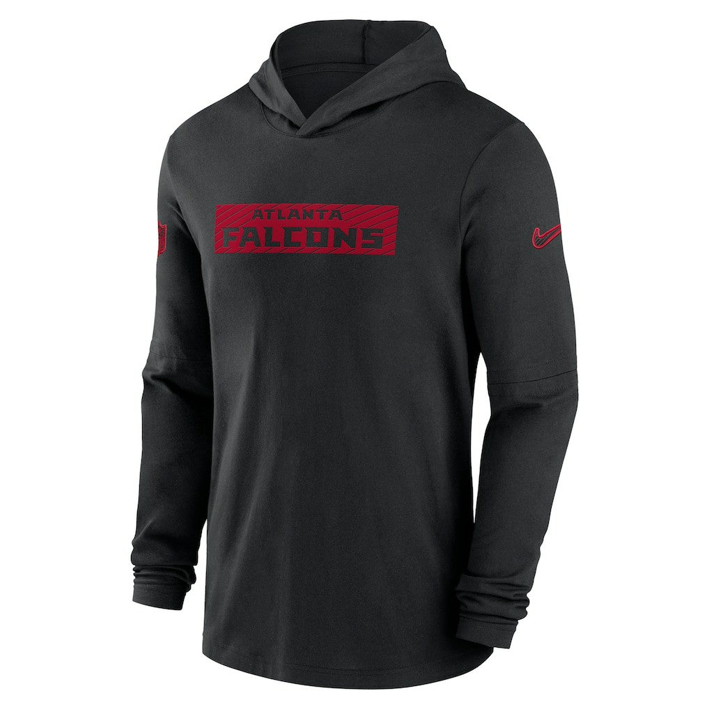 Atlanta Falcons 2024/25 Sideline Performance Long Sleeve Hoodie T-Shirt | NFL New