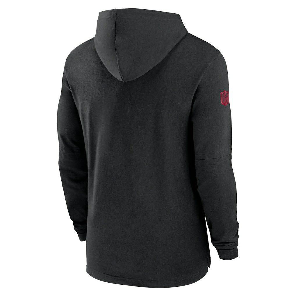 Atlanta Falcons 2024/25 Sideline Performance Long Sleeve Hoodie T-Shirt | NFL New