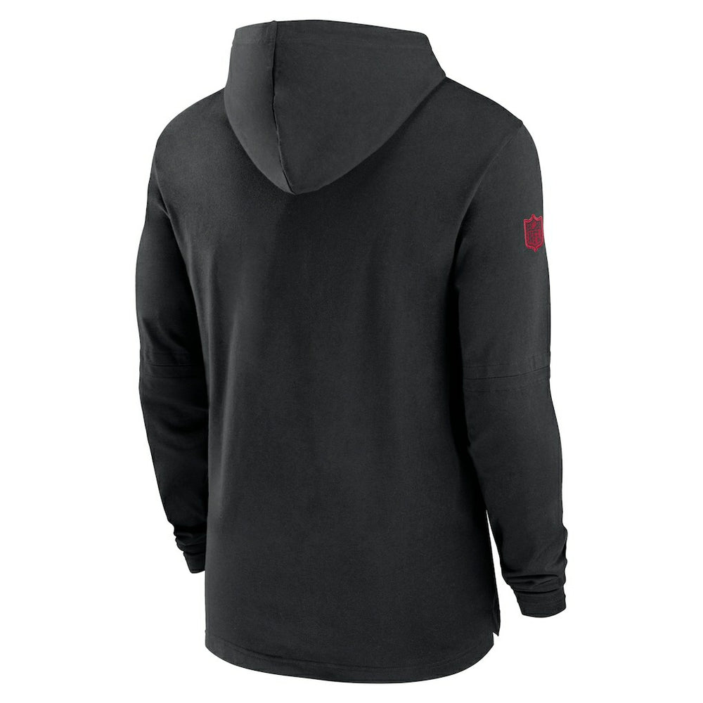 Atlanta Falcons 2024/25 Sideline Performance Long Sleeve Hoodie T-Shirt | NFL New