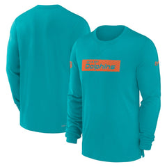 Miami Dolphins Sideline Player Performance Long Sleeve T-Shirt | NFL Outlet
