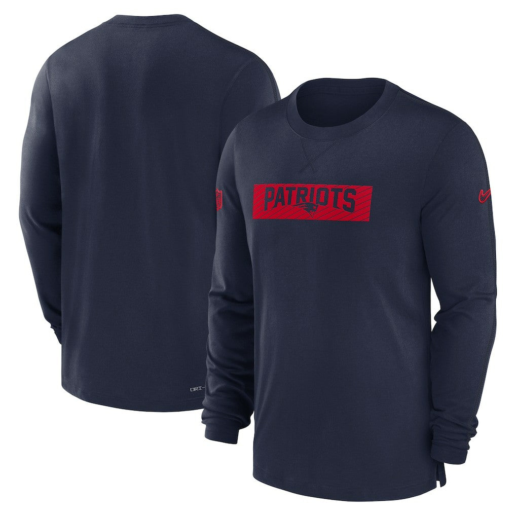 New England Patriots Sideline Player Performance Long Sleeve T-Shirt | NFL Sale