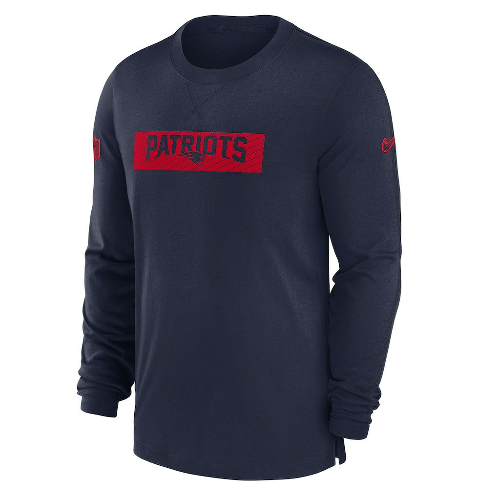 New England Patriots Sideline Player Performance Long Sleeve T-Shirt | NFL Sale