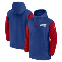 New York Giants 2024/25 Sideline Pre-Game Player 1/2-Zip Hoodie Jacket | NFL Sale