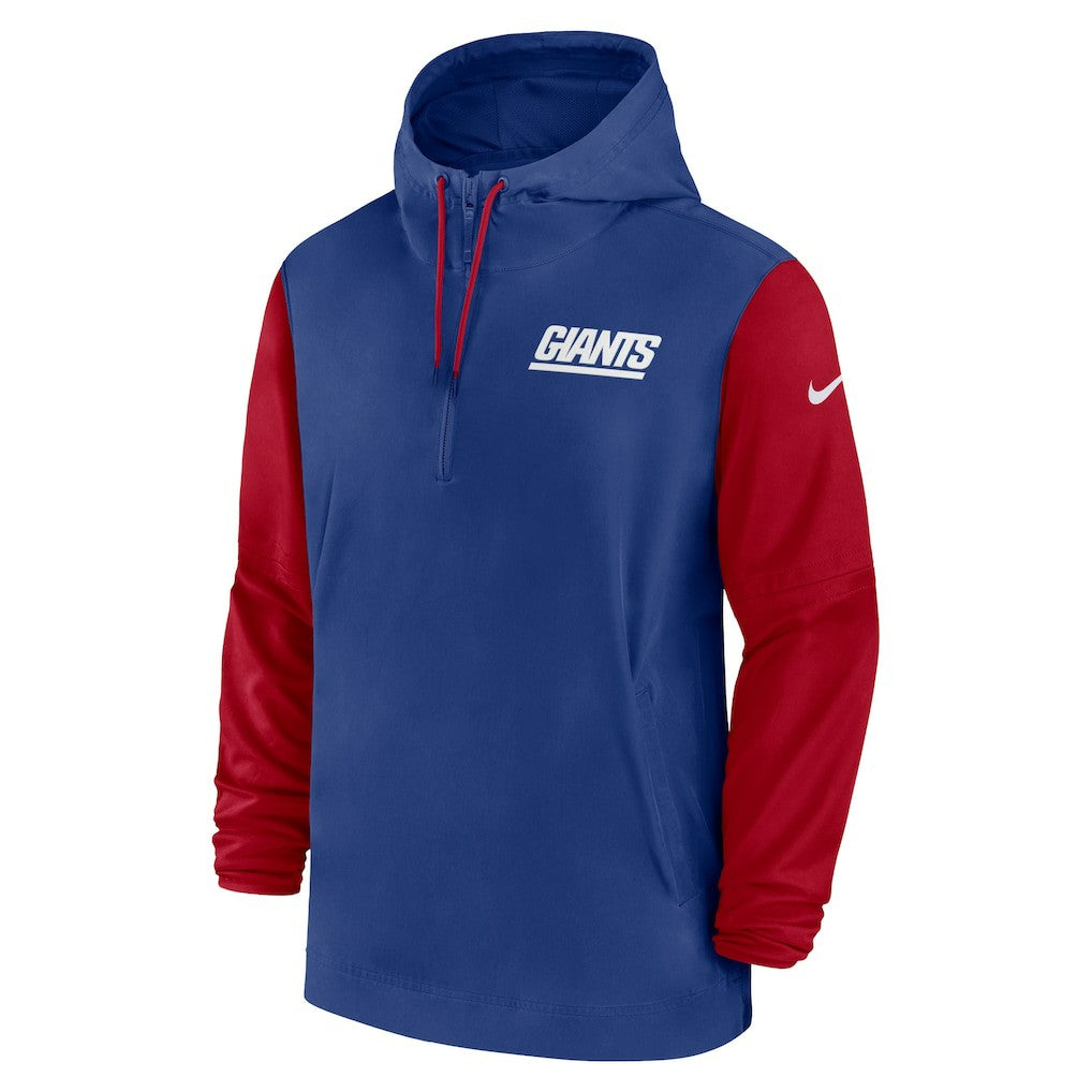 New York Giants 2024/25 Sideline Pre-Game Player 1/2-Zip Hoodie Jacket | NFL Sale