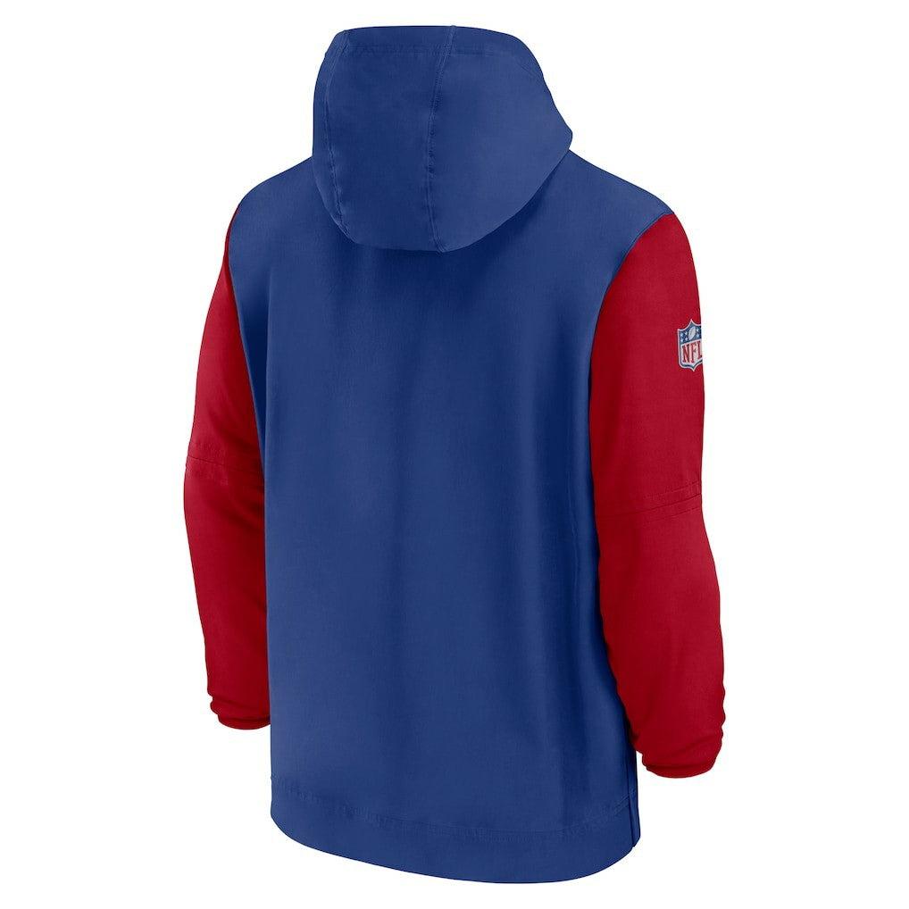 New York Giants 2024/25 Sideline Pre-Game Player 1/2-Zip Hoodie Jacket | NFL Sale