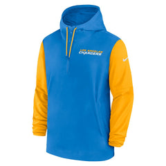 Los Angeles Chargers 2024/25 Sideline Pre-Game Player 1/2-Zip Hoodie Jacket | NFL On sale