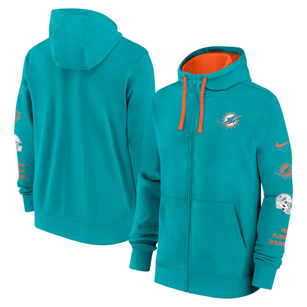 Miami Dolphins Primetime Club Full-Zip Hoodie | NFL Sale