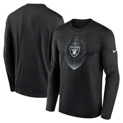Las Vegas Raiders Icon Legend Performance Long Sleeve T-Shirt | NFL Outlet