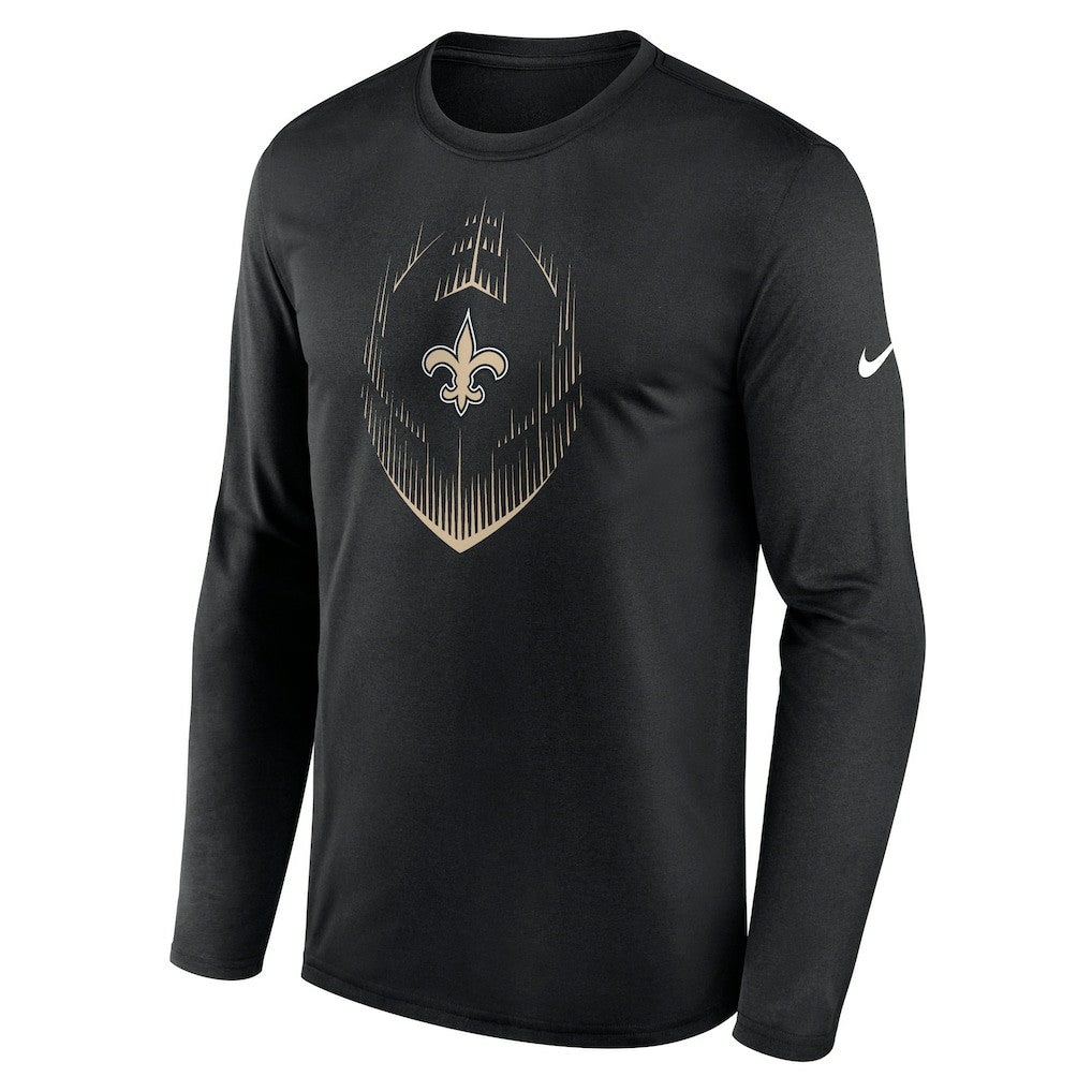 New Orleans Saints Icon Legend Performance Long Sleeve T-Shirt | NFL Online