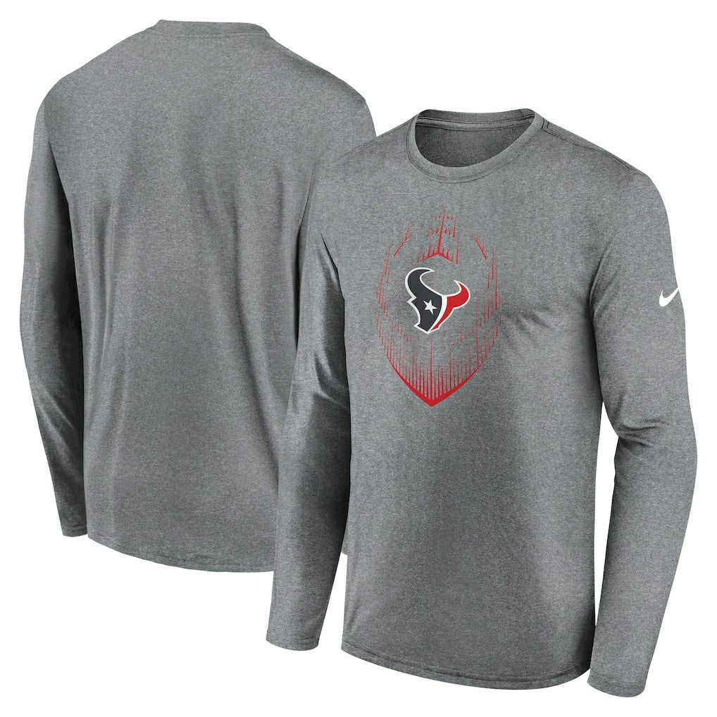 Houston Texans Icon Legend Performance Long Sleeve T-Shirt | NFL New