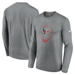 Houston Texans Icon Legend Performance Long Sleeve T-Shirt | NFL New