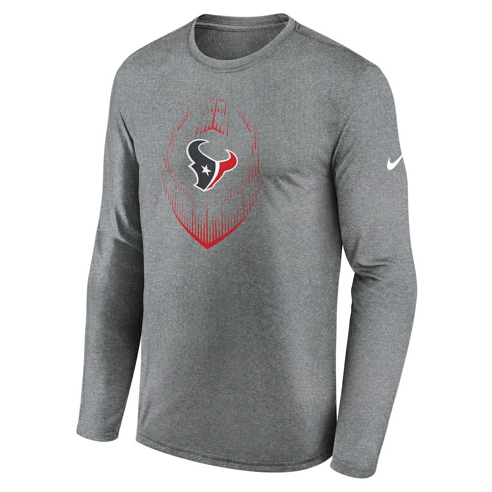 Houston Texans Icon Legend Performance Long Sleeve T-Shirt | NFL New