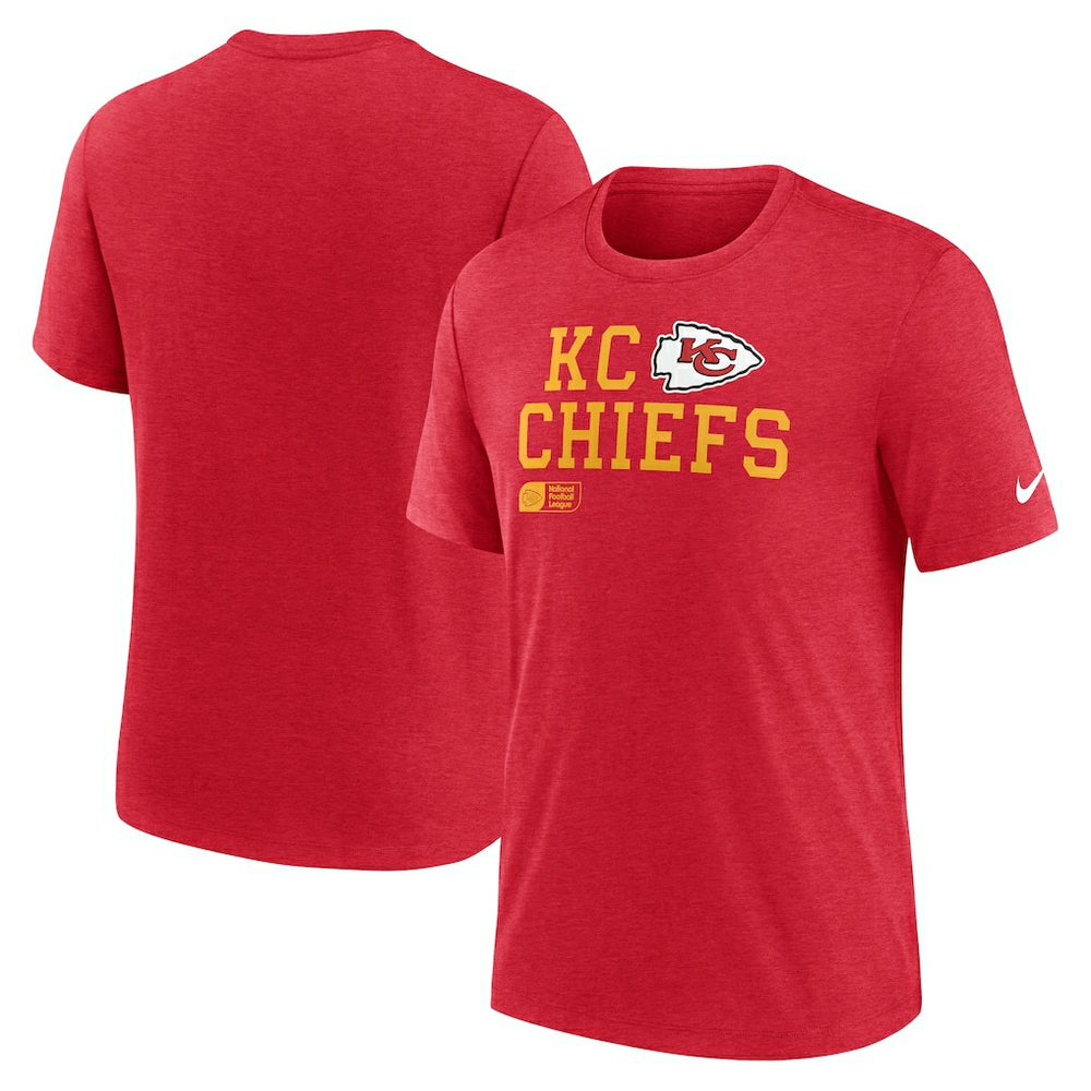 Kansas City Chiefs Overlap Lockup Tri-Blend T-Shirt | NFL On sale