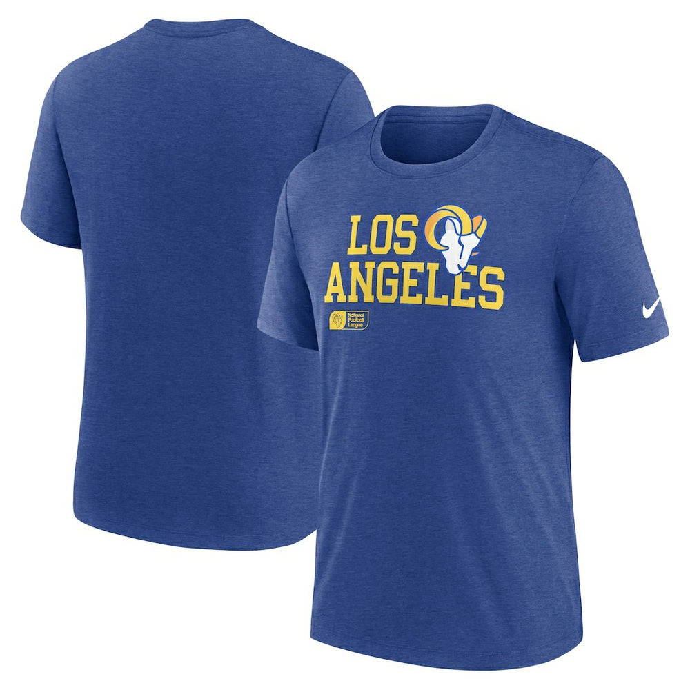 Los Angeles Rams Overlap Lockup Tri-Blend T-Shirt | NFL Outlet