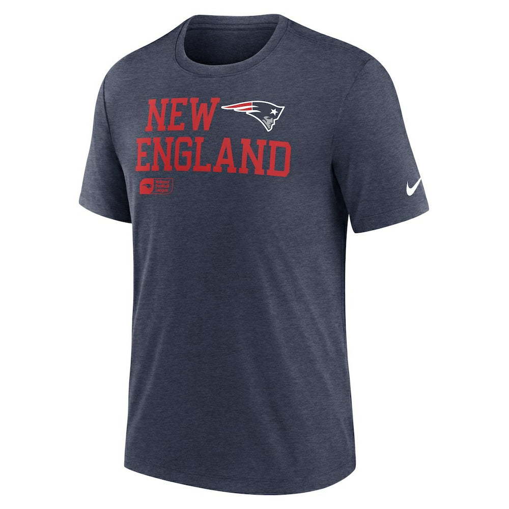 New England Patriots Overlap Lockup Tri-Blend T-Shirt | NFL Discount