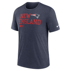 New England Patriots Overlap Lockup Tri-Blend T-Shirt | NFL Discount