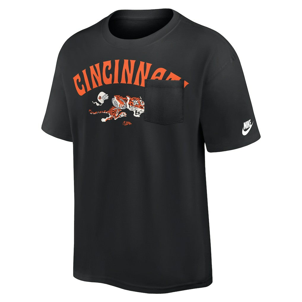 Cincinnati Bengals Rewind Heavy Max90 Pocket T-Shirt | NFL New