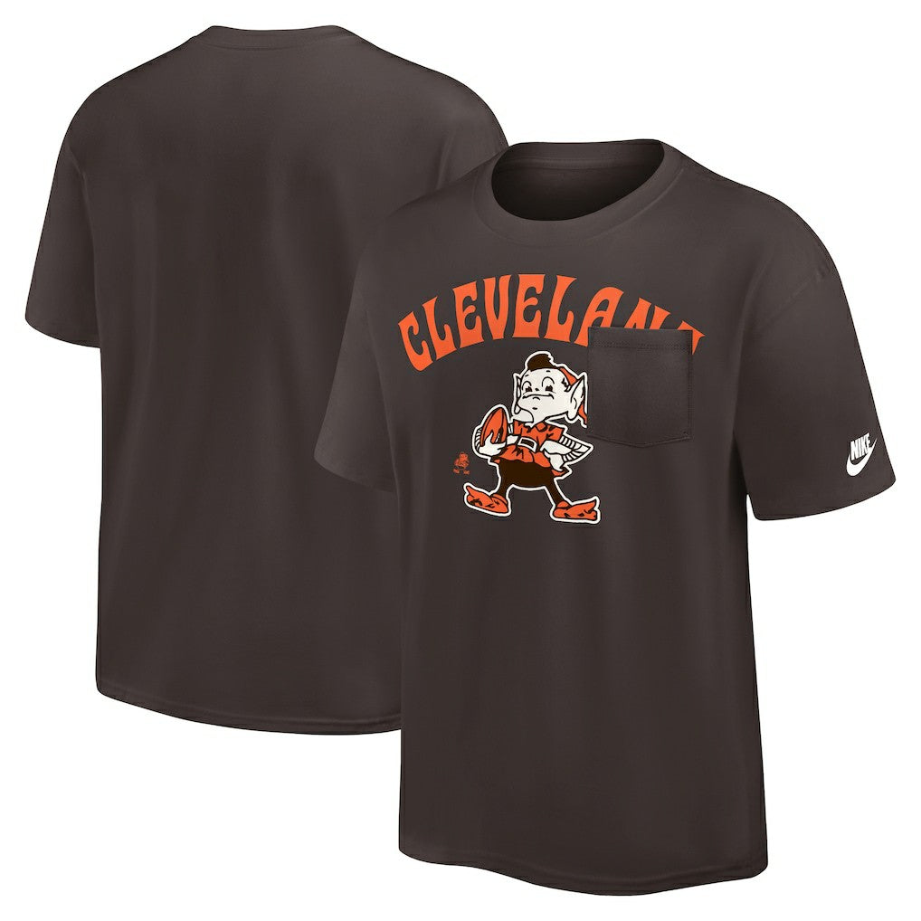 Cleveland Browns Rewind Heavy Max90 Pocket T-Shirt | NFL Hot