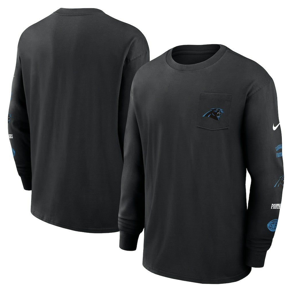 Carolina Panthers Rewind Heavy Max90 Pocket Long Sleeve T-Shirt | NFL Outlet