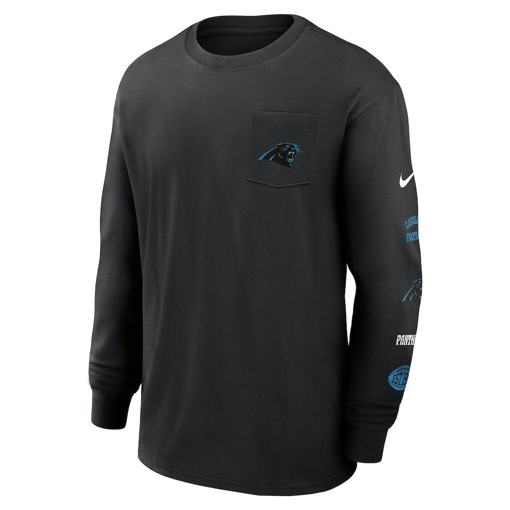 Carolina Panthers Rewind Heavy Max90 Pocket Long Sleeve T-Shirt | NFL Outlet