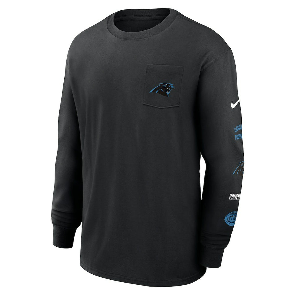 Carolina Panthers Rewind Heavy Max90 Pocket Long Sleeve T-Shirt | NFL Outlet