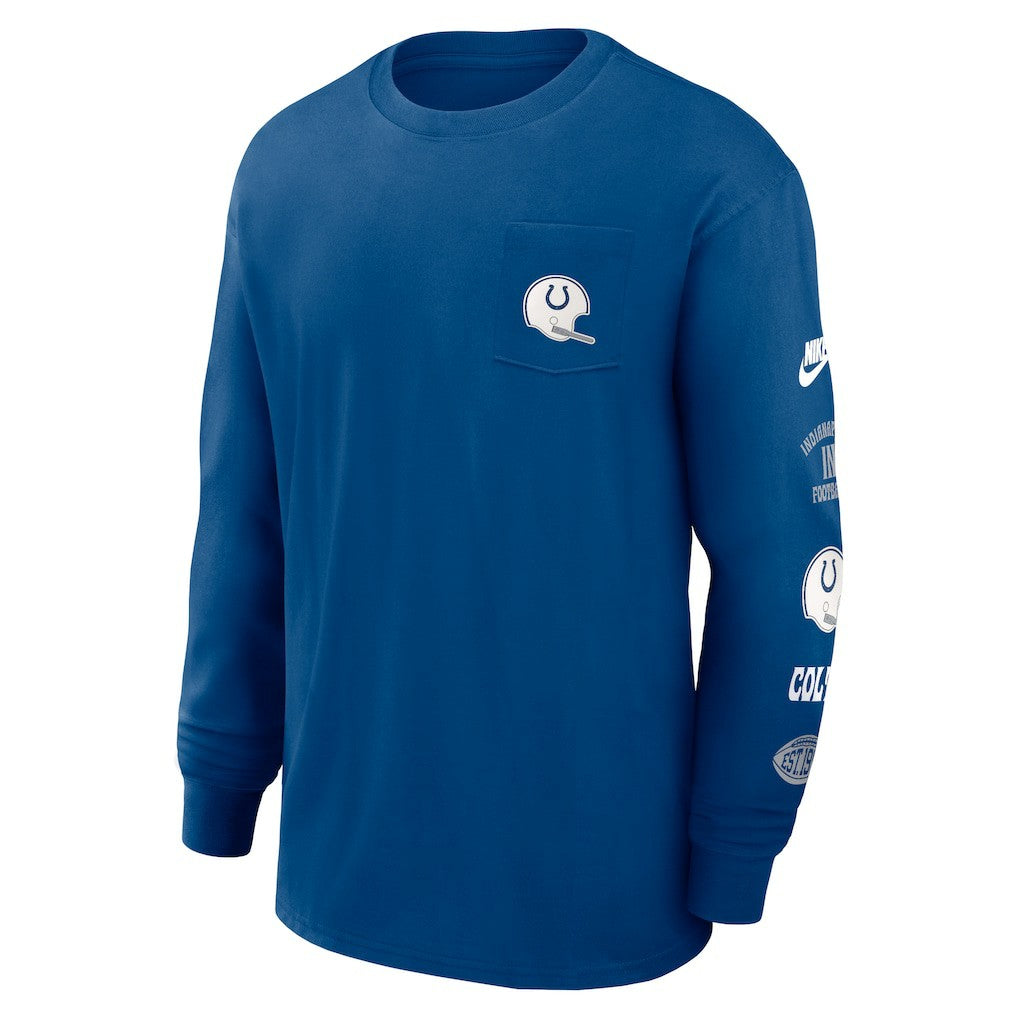 Indianapolis Colts Rewind Heavy Max90 Pocket Long Sleeve T-Shirt | NFL Discount