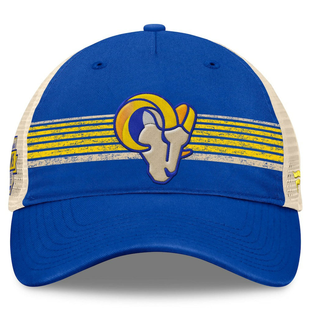 Los Angeles Rams Center Stripe Trucker Adjustable Hat | NFL Outlet