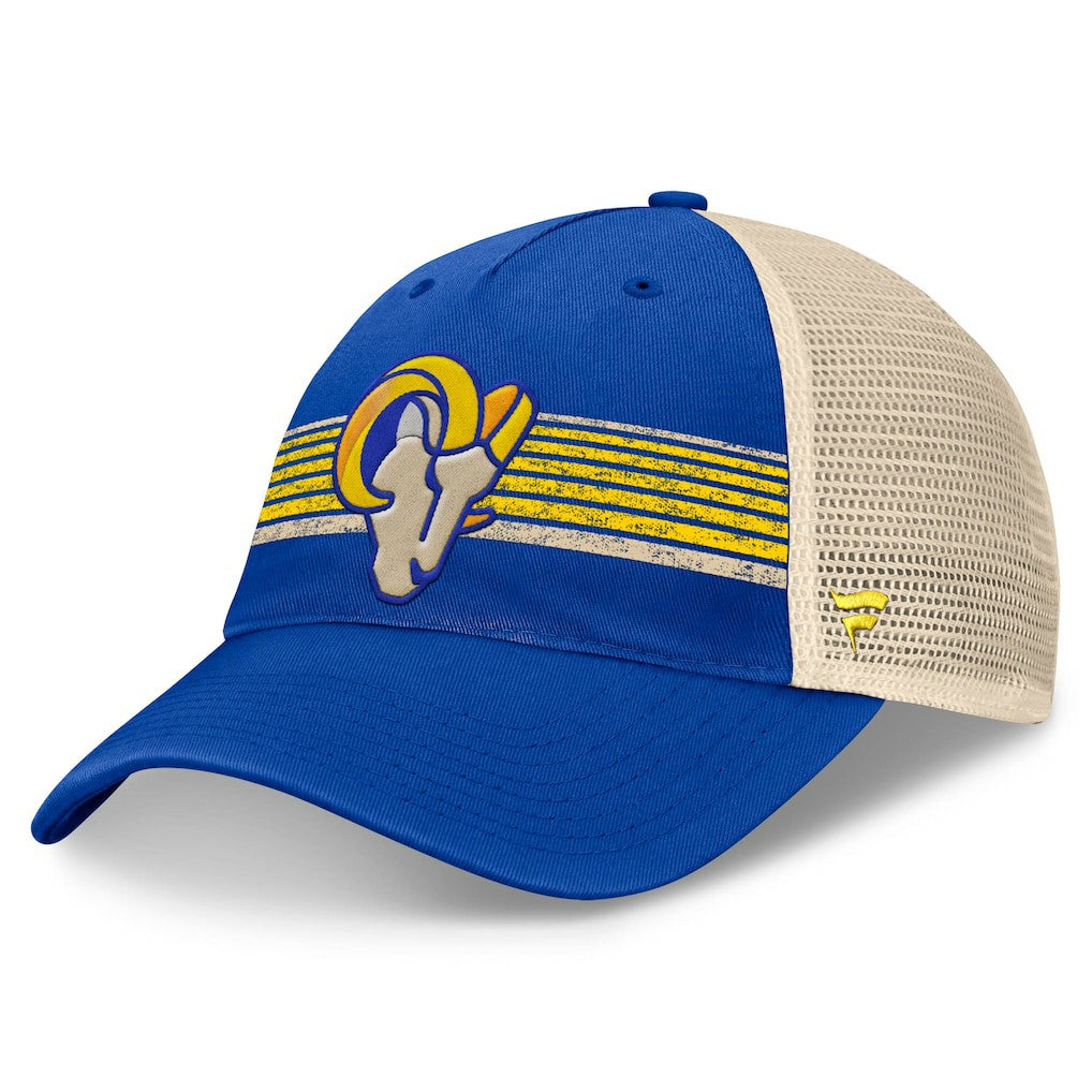 Los Angeles Rams Center Stripe Trucker Adjustable Hat | NFL Outlet