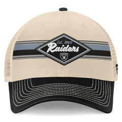 Las Vegas Raiders Diamond Stripe Trucker Adjustable Hat | NFL Sale